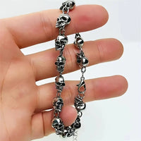 Thumbnail for Titanium Steel Skull  Link Chain Bracelet