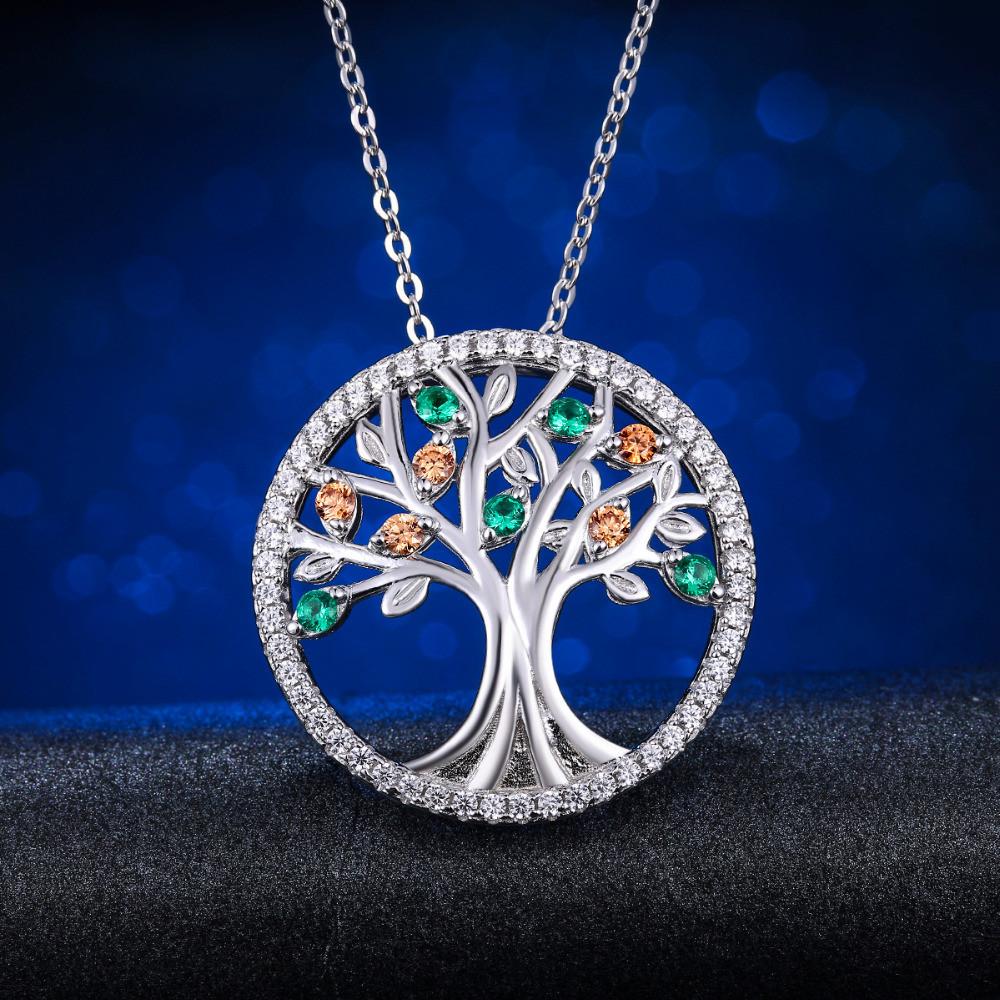 Tree Of Life 925 Sterling Silver + Topaz