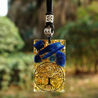 Thumbnail for #136- Handmade Kyanite & Peridot Tree Of Life ' SOOTHE TENSIONS' ORGONITE Pendant