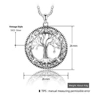 Thumbnail for 925 Sterling Silver Celtic Design Tree of Life Pendant Necklace