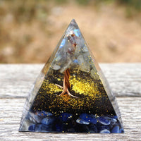 Thumbnail for #30- Handmade Labradorite & Sodalite Stone Tree of Life 'CONFIDENCE' ORGONITE Pyramid