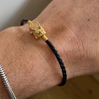 Thumbnail for Feng Shui Pixiu & Braided Leather WEALTH Bracelet