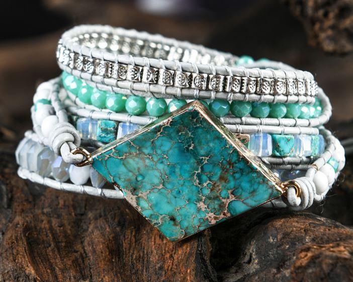 Imperial Jasper RE-ENERGIZING Wrap Bracelet- IN STOCK USA