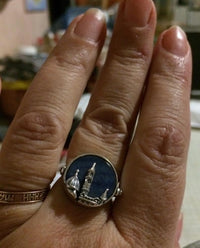 Thumbnail for Sterling Silver& Natural Blue Aventurine Stone- Florence Cathedral Ring