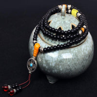 Thumbnail for Natural Black Agate Stone108 beads Mala