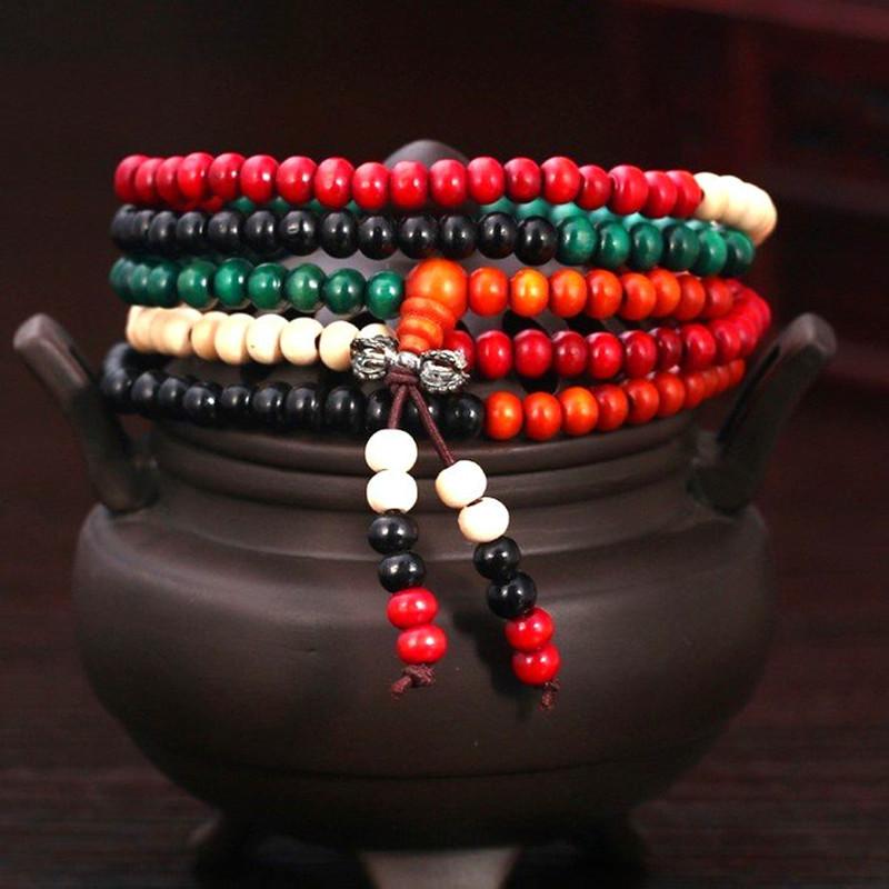 Multicolor All Natural Bodhi Root Mala