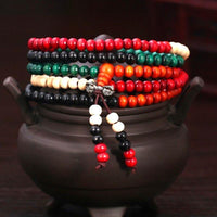 Thumbnail for Multicolor All Natural Bodhi Root Mala