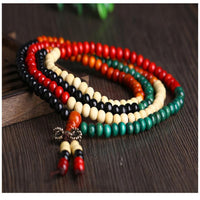 Thumbnail for Multicolor All Natural Bodhi Root Mala