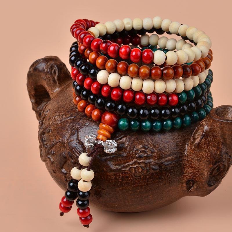 Multicolor All Natural Bodhi Root Mala