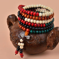 Thumbnail for Multicolor All Natural Bodhi Root Mala