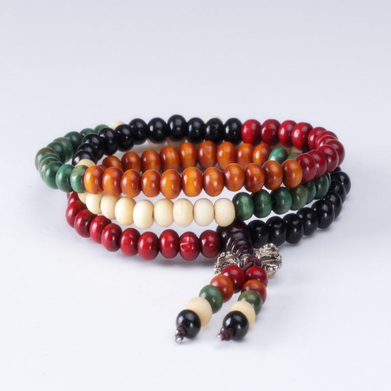 Multicolor All Natural Bodhi Root Mala