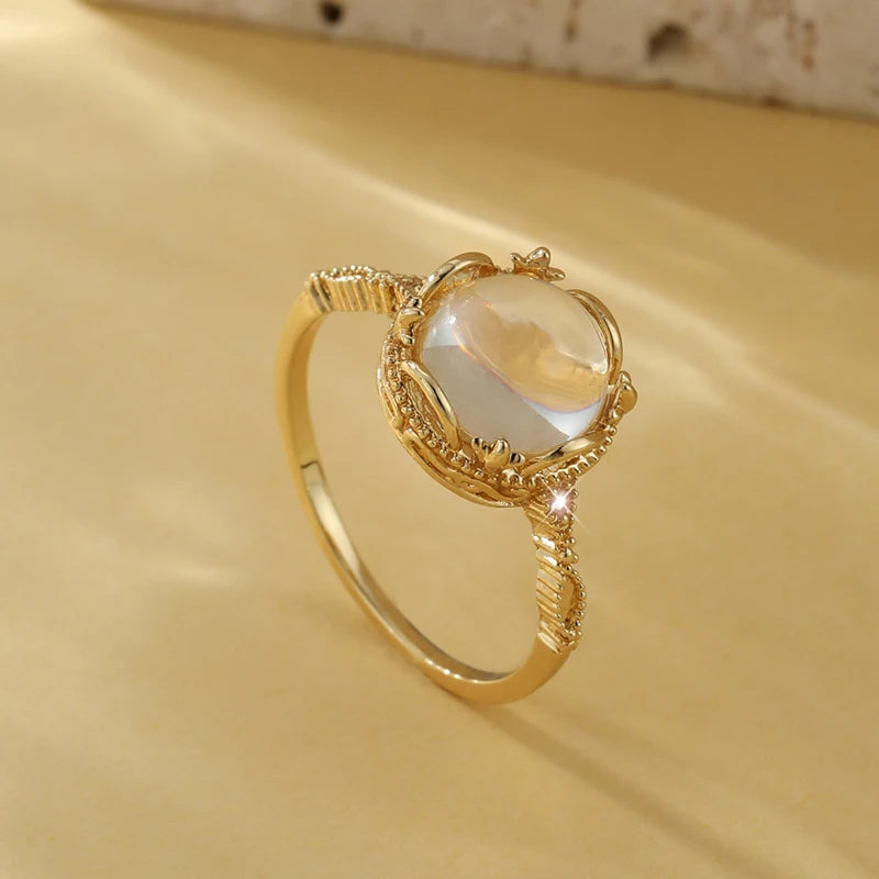 Unstoppable Luck Chalcedony and Citrine Ring