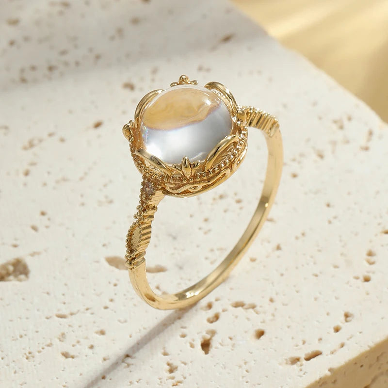 Unstoppable Luck Chalcedony and Citrine Ring
