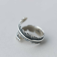 Thumbnail for 925 Sterling Silver  Feather Wrap Ring