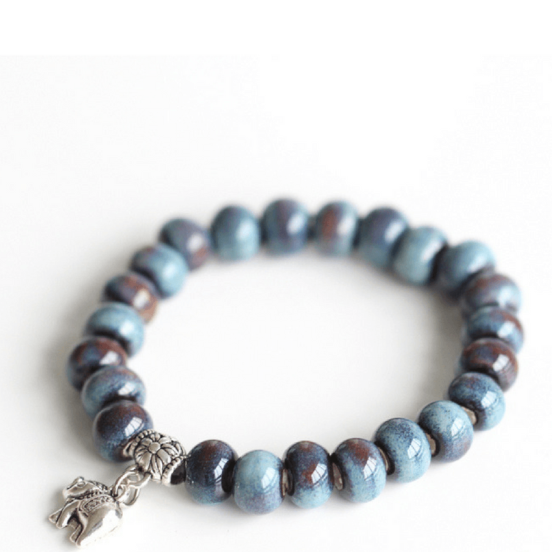 Handmade Elephant Bead Bracelet