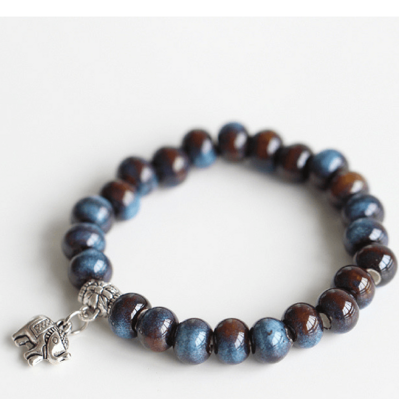 Handmade Elephant Bead Bracelet