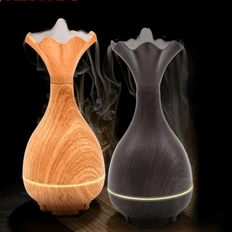 Wood Grain Magic Bottle Aromatherapy Essential Oil Diffuser and Humidifier