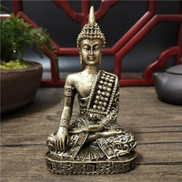 Thumbnail for Vintage Bronze Bhumisparsha Buddha Statue – Enlightenment Mudra Sculpture