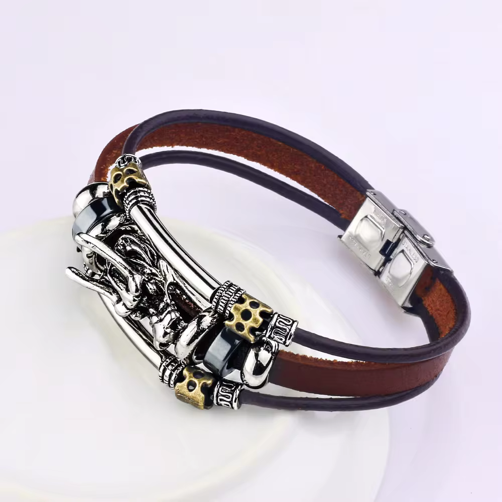 Vintage Dragon Bracelet Leather Bracelet