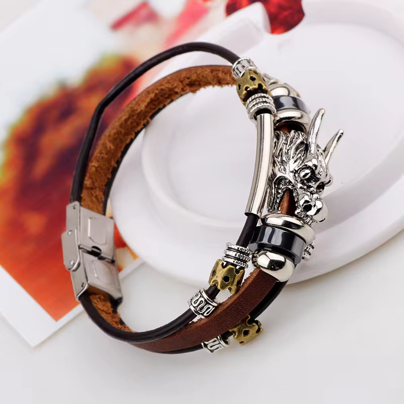 Vintage Dragon Bracelet Leather Bracelet