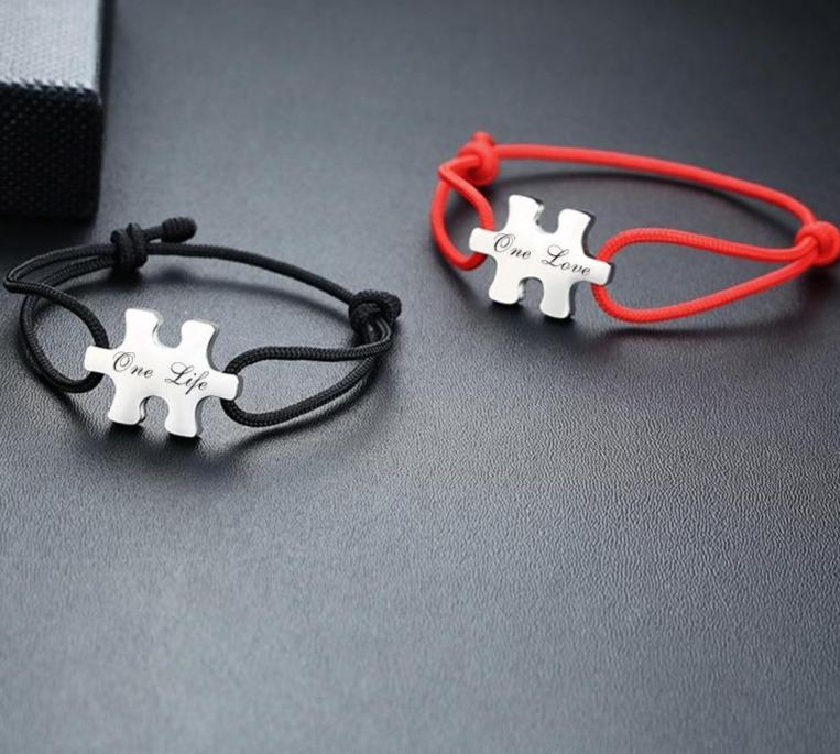 Customizable 'CONNECTED' Rope Bracelet