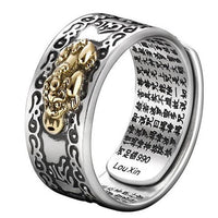 Thumbnail for Feng Shui LUCKY PIXIU with Heart Sutra Ring