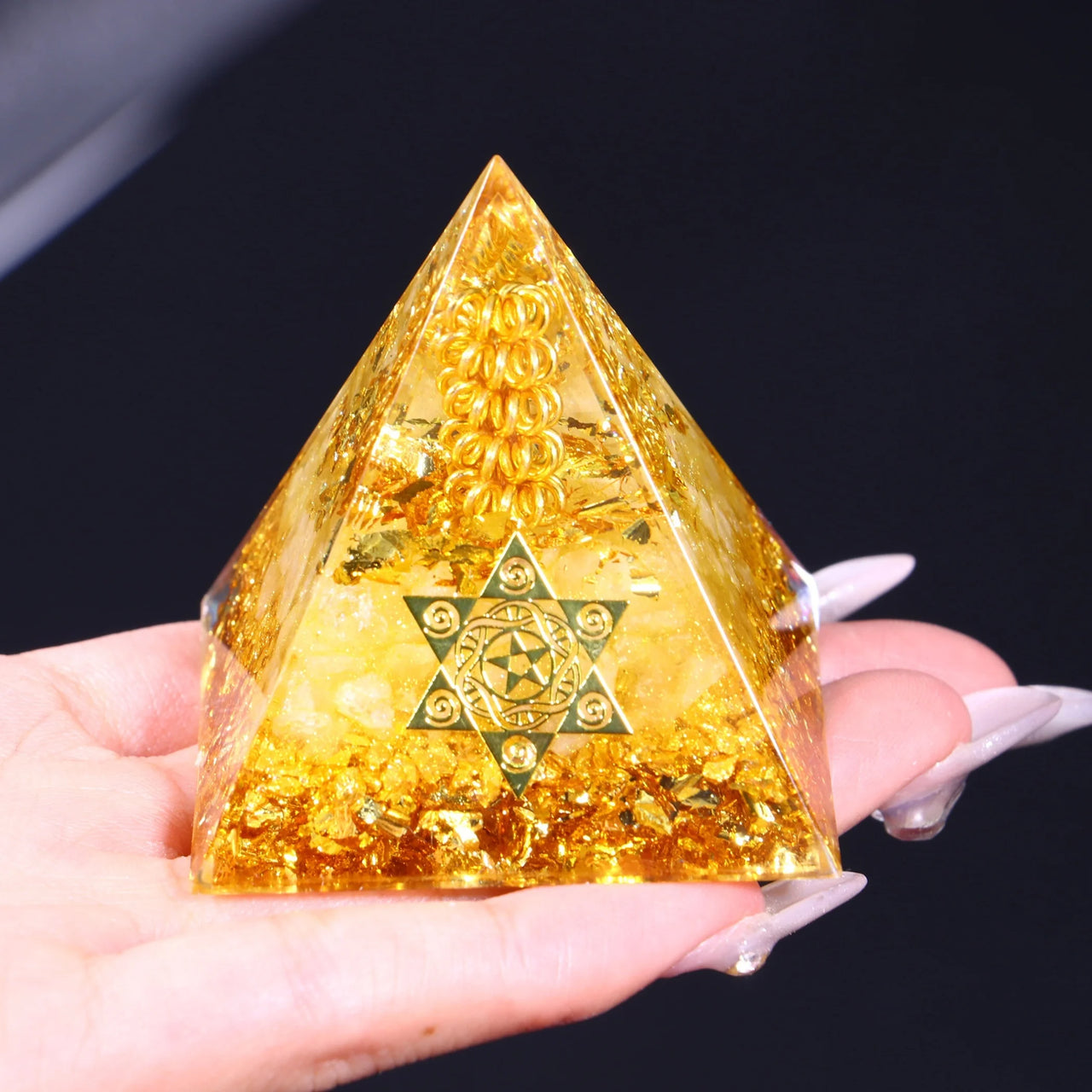 Wealth and Prosperity Ceregat Orgonite Pyramid