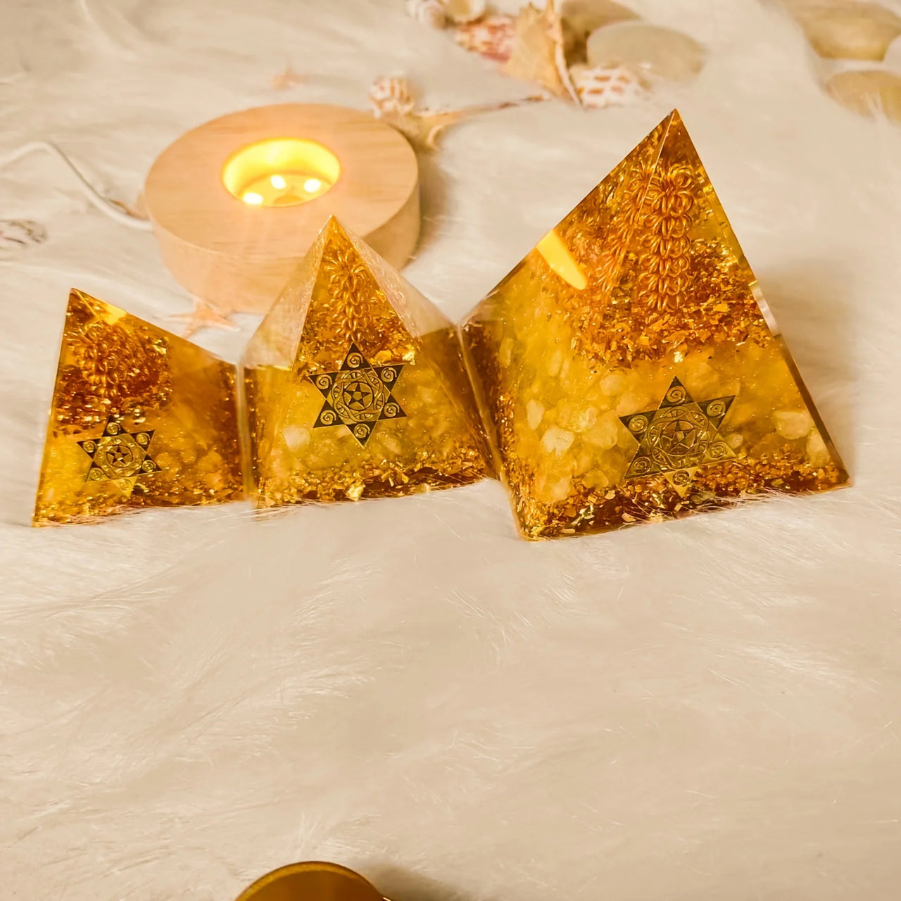 Wealth and Prosperity Ceregat Orgonite Pyramid