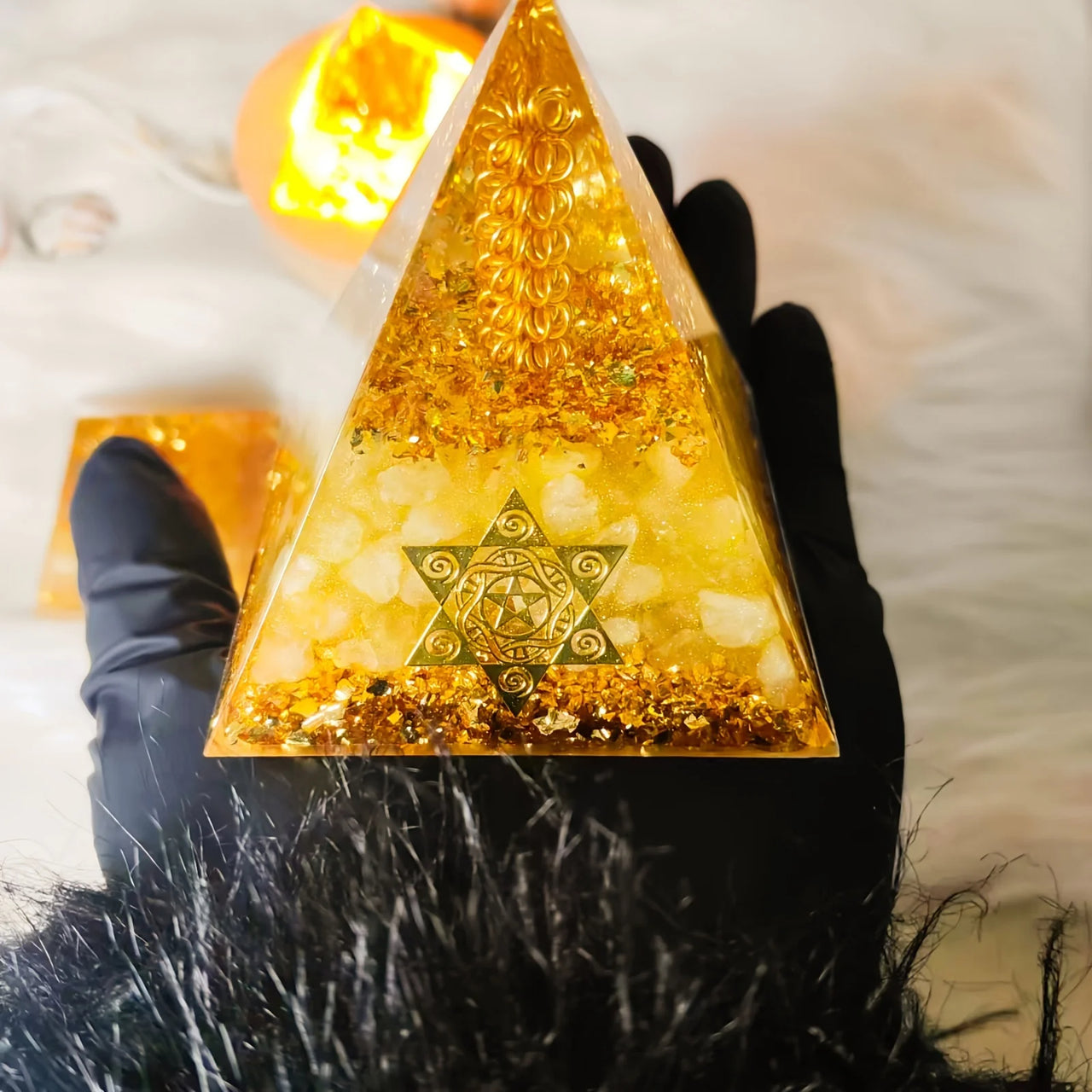 Wealth and Prosperity Ceregat Orgonite Pyramid