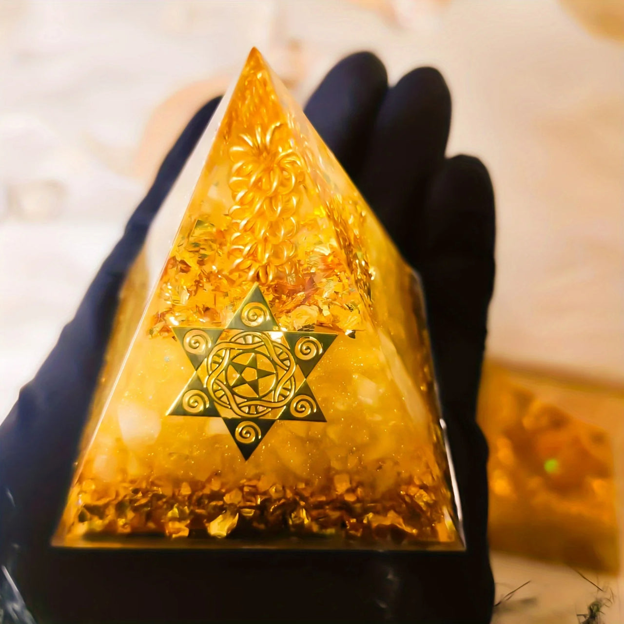 Wealth and Prosperity Ceregat Orgonite Pyramid