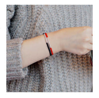 Thumbnail for Simple Sterling Silver DIVINE '9' Bead Red Rope Bracelet