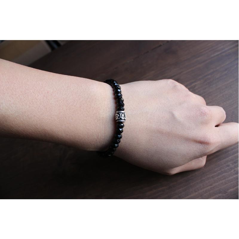 Tibetan Buddhist True Six Word Mantra Agate Bracelet