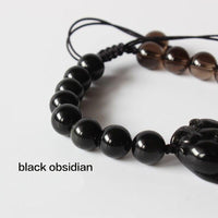 Thumbnail for Black Obsidian PIXIU With Ice Obsidian Beads GOOD FORTUNE Bracelet