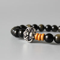 Thumbnail for Golden Obsidian Beads Bracelet