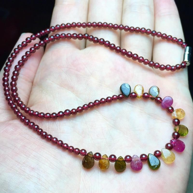 Women's Natural Garnet & Tourmaline CLEANSING Necklace