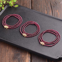 Thumbnail for Natural Garnet Stone LUCKY Pixiu Wrap Bracelet