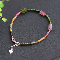 Thumbnail for Natural  Rainbow Tourmaline  Stone PRODUCTIVITY Bracelet