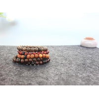 Thumbnail for Tibetan Natural Wood Bracelet with Mantra