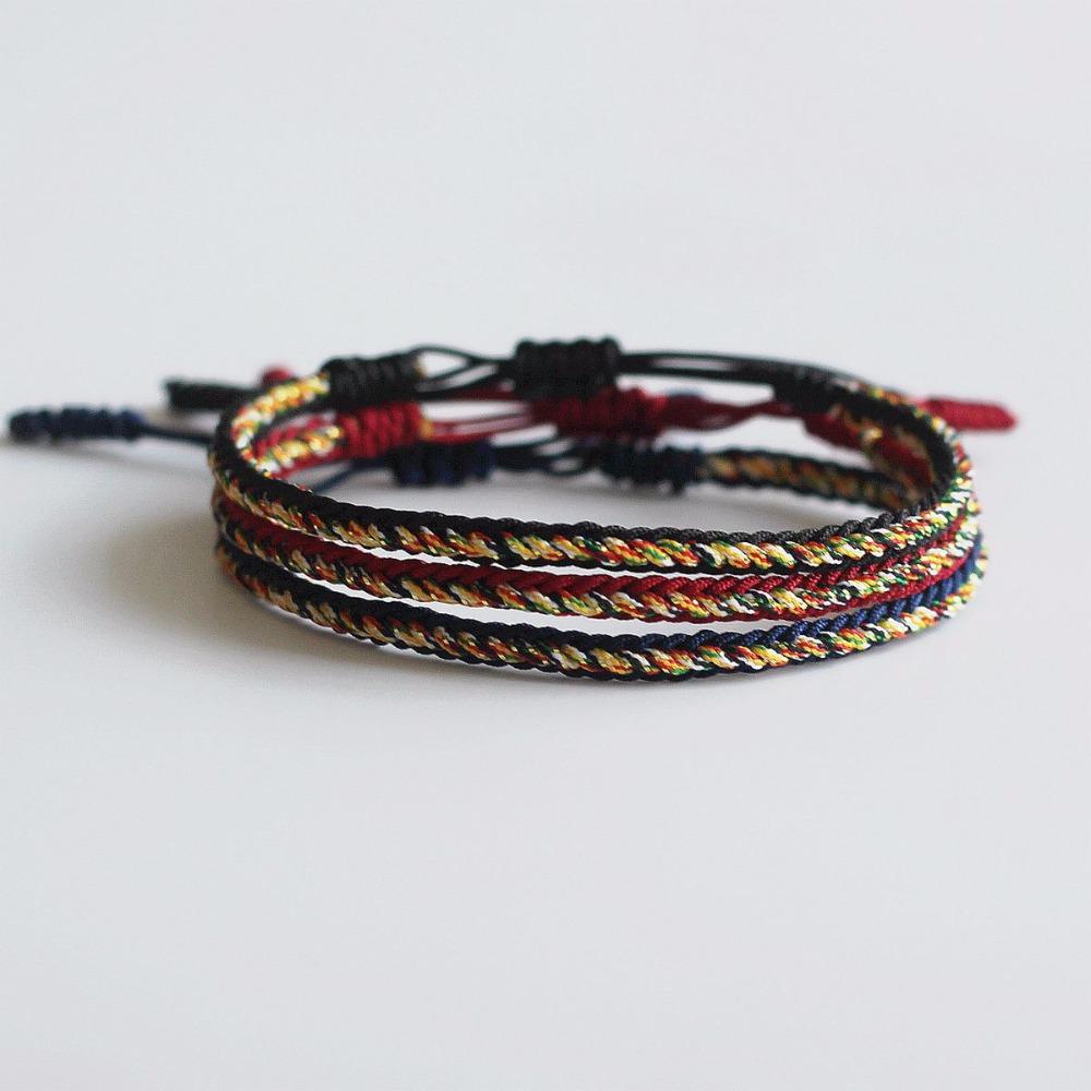 COMPASSION- 3Pc/Set Tibetan Hand Tied Lucky Knot Bracelets