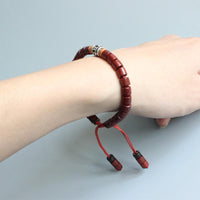 Thumbnail for Handmade Tibetan Buddhist  Sandalwood Mala Bead Bracelet with Mantra Sign