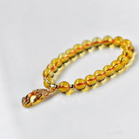 Thumbnail for Natural Citrine & Gold Detailed Pixiu WEALTH Bracelet