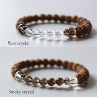 Thumbnail for Rudraksha With Crystal Beads Stretch Bracelet