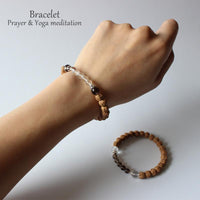 Thumbnail for Rudraksha With Crystal Beads Stretch Bracelet