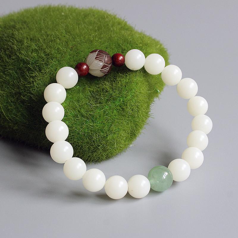 Green Jade Bodhi Seed Bracelet