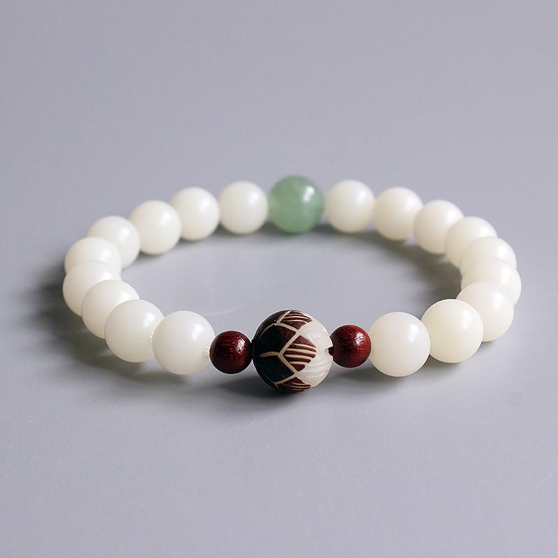 Green Jade Bodhi Seed Bracelet