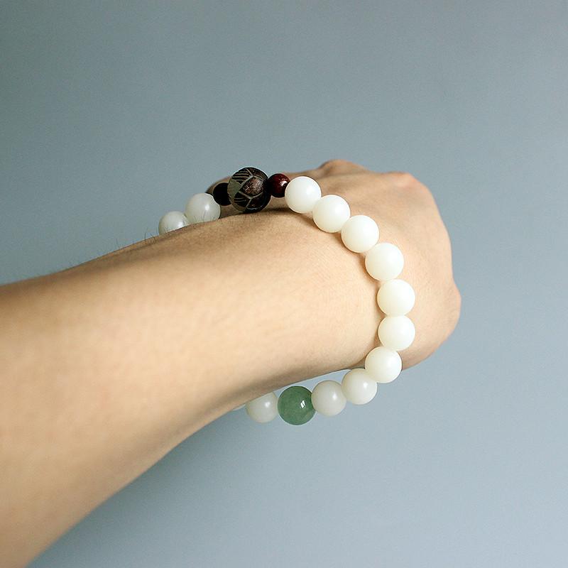 Green Jade Bodhi Seed Bracelet