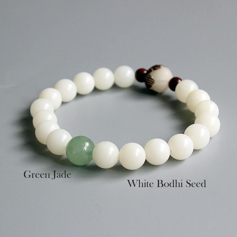 Green Jade Bodhi Seed Bracelet