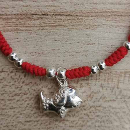 2024 Year of the Rabbit! S925 Silver Animal Zodiac Red Rope Bracelet