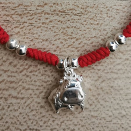 2024 Year of the Rabbit! S925 Silver Animal Zodiac Red Rope Bracelet