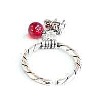 Thumbnail for THAI SILVER Elephant & Natural Red Agate 'RELY ON ME'  Ring
